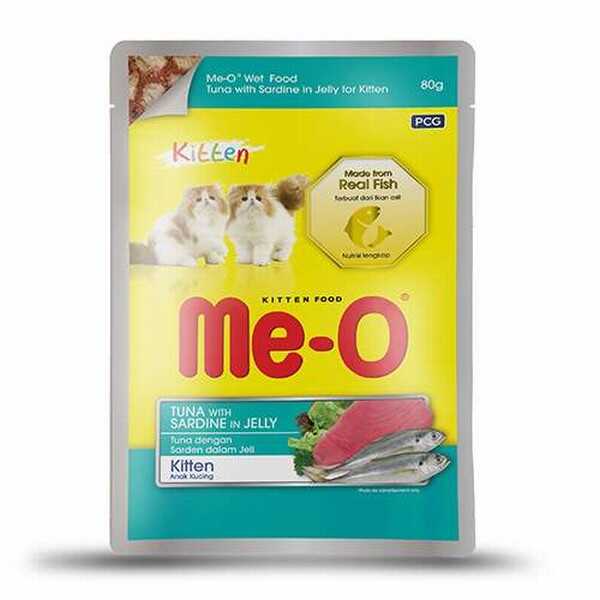 Meo Ton Balıklı ve Sardalyalı Yavru Kedi Pouch Konservesi 3x80 Gr