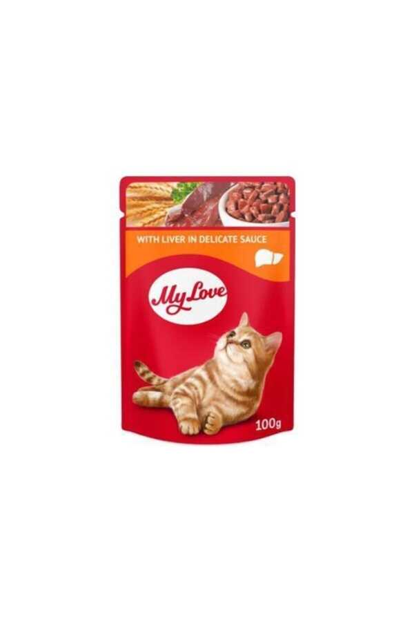 My Love Sos İçinde Ciğerli Pouch Kedi Maması 100 Gr - Thumbnail