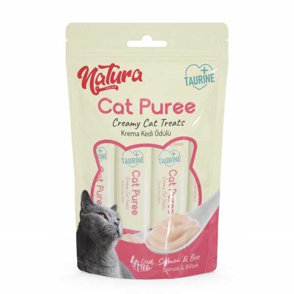 Natura Cat Puree Somon-Biftek 5*12 gr