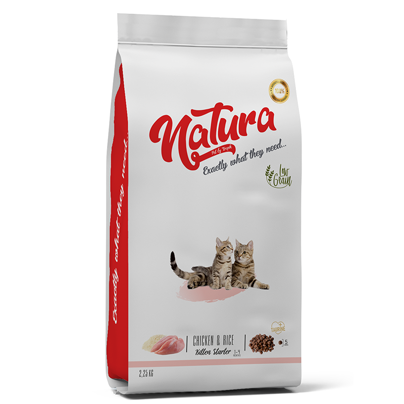 Natura Kitten Düşük Tahıllı Tavuklu Yavru Kedi Maması 2.25 Kg