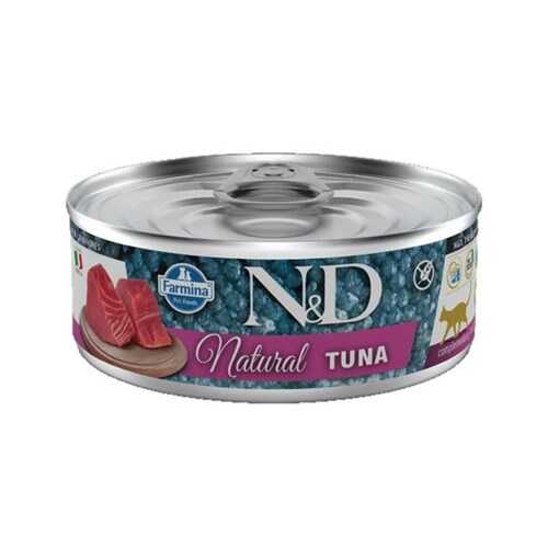 ND Natural Tuna Balıklı Yetişkin Kedi Konservesi80 Gr