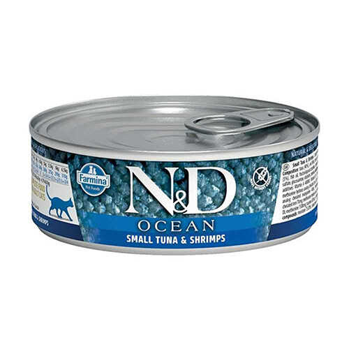 ND Ocean Ton Balığı Karides Yetişkin Kedi Konservesi 6x80 Gr