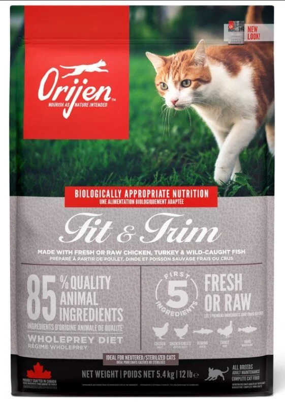 Orijen Fit-Trim Tahılsız Kilo Kontrolü İçin DiyetKedi Maması 5,4 Kg