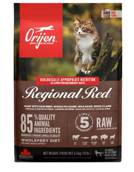 Orijen Regional Red Tahılsız Sığır Etli Yavru Yetişkin Kedi Maması 5,4 Kg