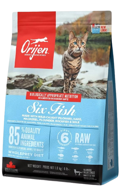 Orijen Six Fish Tahılsız Balık Yavru Ve Yetişkin Kedi Maması 1,8 Kg - Thumbnail