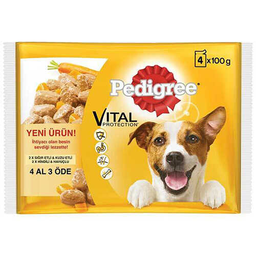 Pedigree Multipack Karışık Çeşit Yetişkin Köpek Konservesi 100gr (4'lü) - Thumbnail