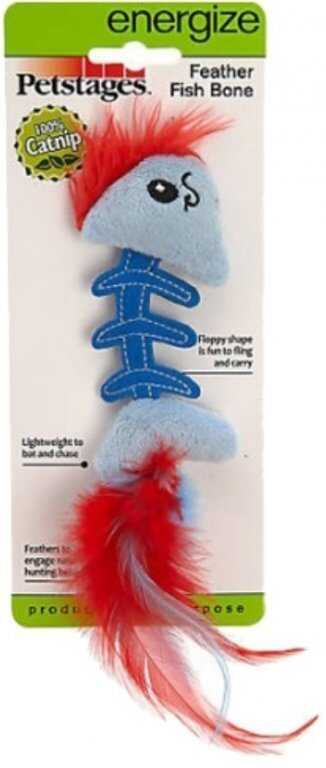 Petstages Feather Fish Bone Balık Figürlü Catnip Kedi Oyuncağı