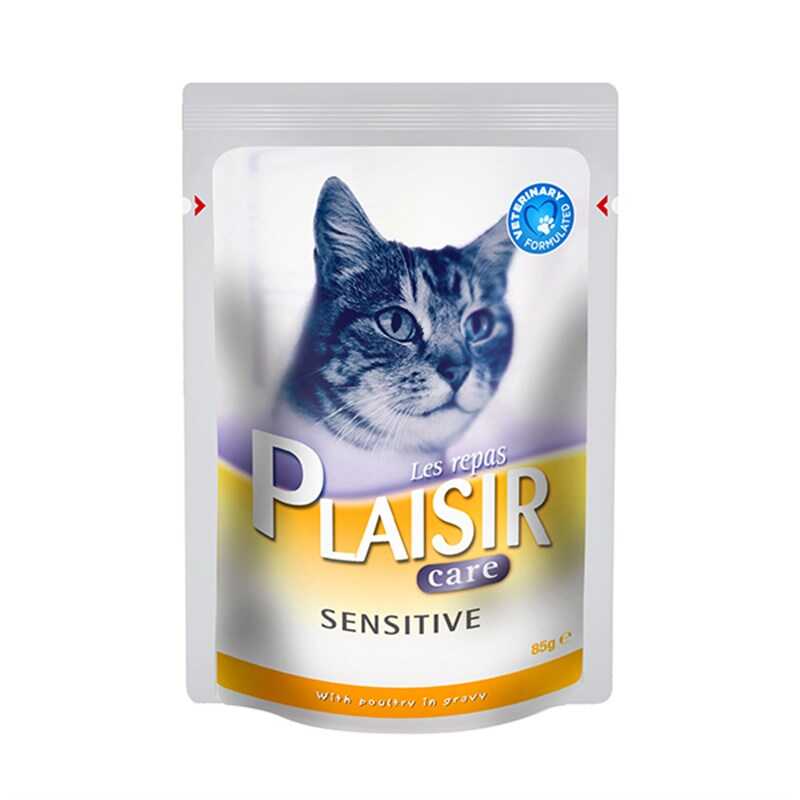 Plaisir Care Sensitive Kümes Hayvanlı Pouch Kedi Konservesi 85 Gr