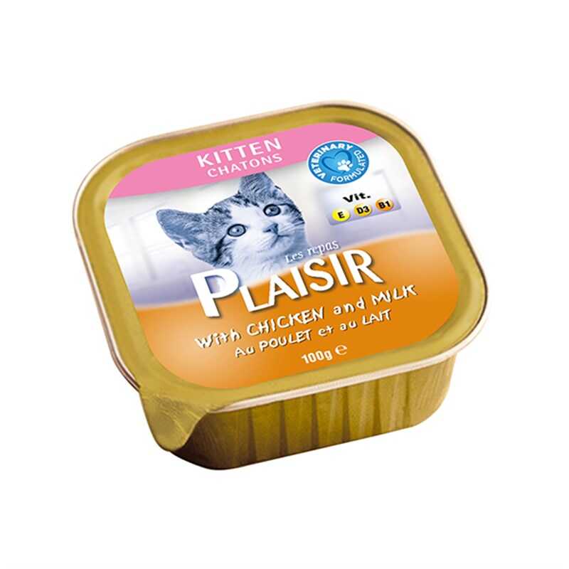 Plaisir Kitten Tavuklu Pate Yavru Kedi Konservesi100 Gr