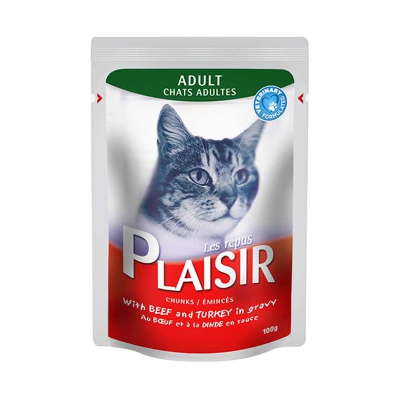 Plaisir Sığır Etli Hindili Pouch Kedi Konservesi 100 Gr