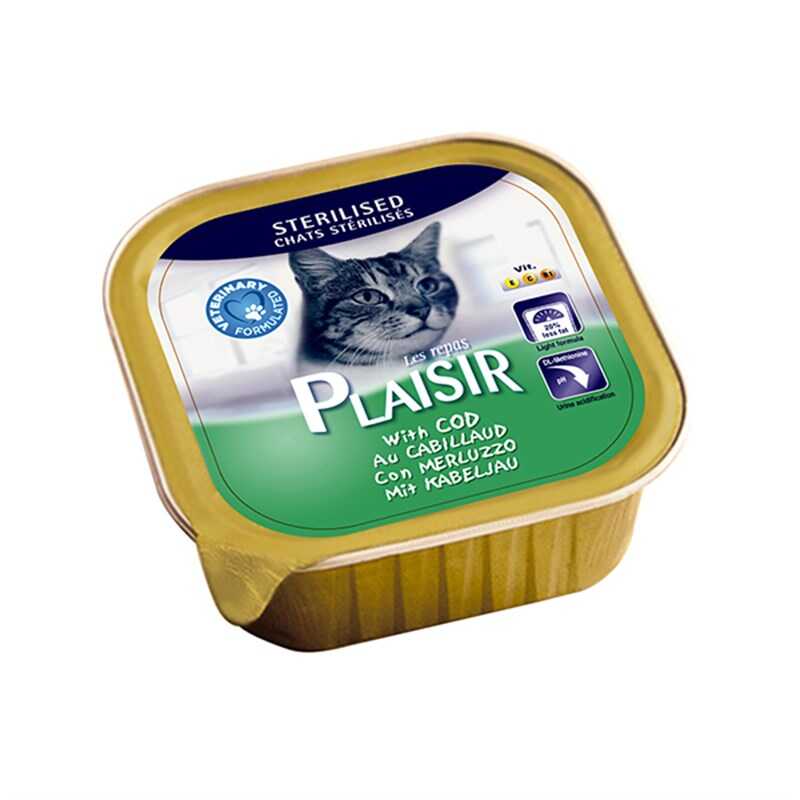 Plaisir Sterilised Morina Balıklı Pate Kısır KediKonservesi 100 Gr