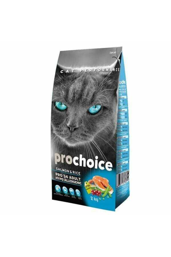 Pro Choice Pro 34 Adult Salmon Somonlu Yetişkin Kedi Maması 2 Kg - Thumbnail