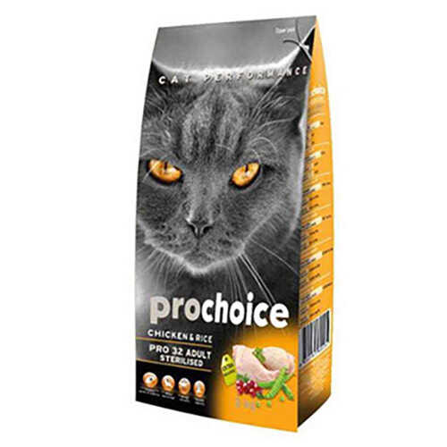 Pro Choice Pro32 Tavuklu ve Pirinçli Kısırlaştırılmış Kedi Maması 2 Kg