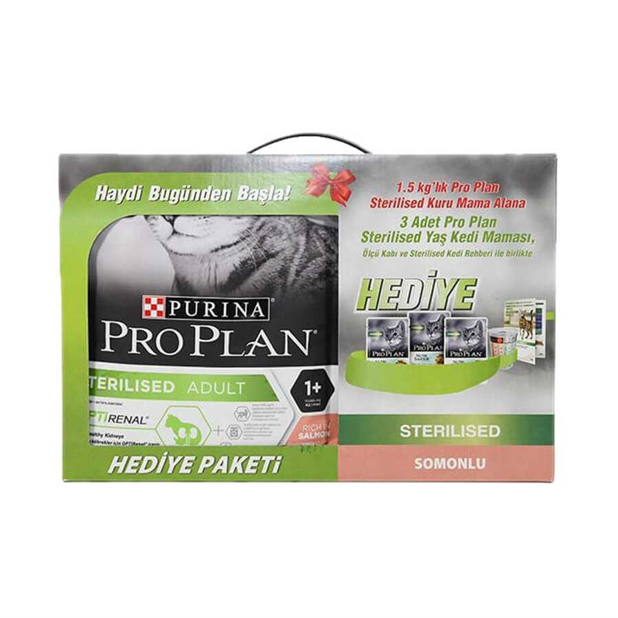 Pro Plan Sterilised Somonlu Kısırlaştırılmış Kedi Maması 1.5 Kg (+3x85 Gr Pouch Hediyeli)