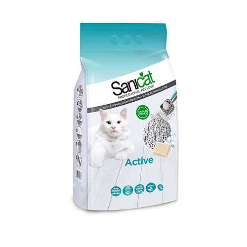 Sanicat Active Marsilya Sabunu Kokulu Doğal İnce Kedi Kumu 2X10 Lt