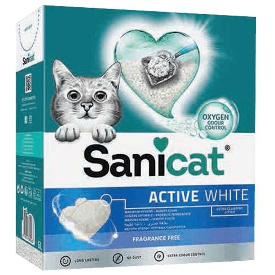 Sanicat Active White Ultra Topaklanan Kedi Kumu 10 Lt