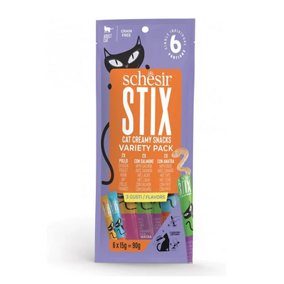 Schesir Cat Stix Karışık Lezzetli Krema Kedi Ödülü 6x15gr