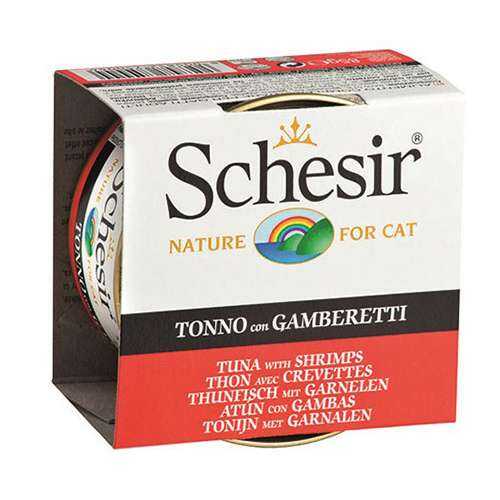 Schesir Ton Balık Karidesli Jelly Kedi Kedi Konservesi 6x85 Gr