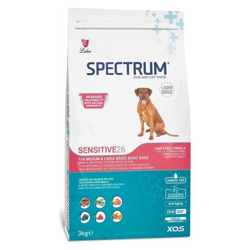 Spectrum Adult Sensitive26 Hipoalerjenik Kuzu Etli Hassas Yetişkin Köpek Maması 3 Kg