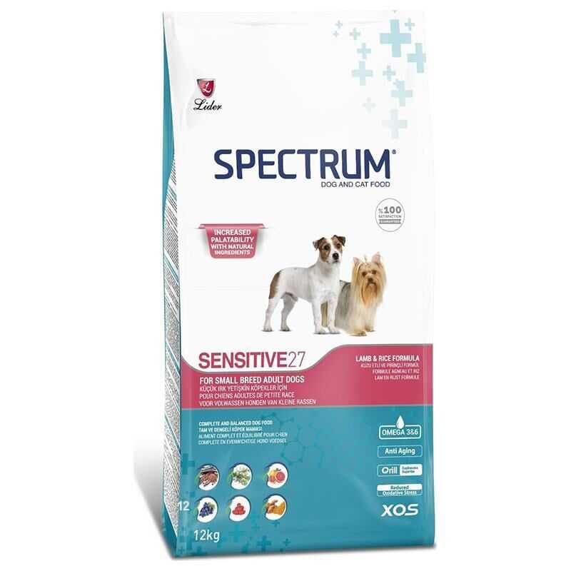 Spectrum Adult Sensitive27 Hipoalerjenik Small Breed Küçük Irk Kuzu Etli Yetişkin Köpek Maması 12 Kg