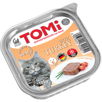 Tomi Alupack Hindili Yetişkin Kedi Konservesi 100 Gr (32 Adet)