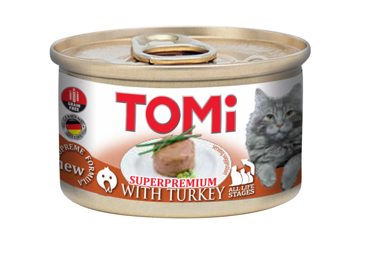 Tomi Hindili Yetişkin Kedi Konservesi 85 Gr (12 Adet)