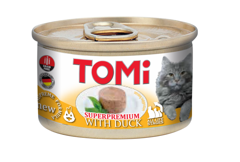 Tomi Ördekli Yetişkin Kedi Konservesi 85 Gr (12 Adet)