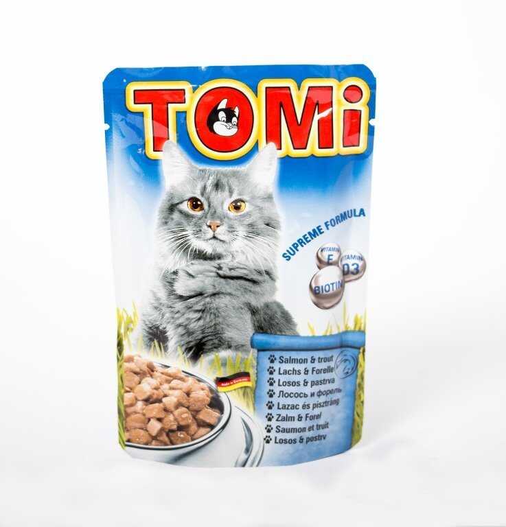 Tomi Pouch Somonlu ve Alabalıklı Yetişkin Kedi Konservesi 100 Gr (20 Adet)