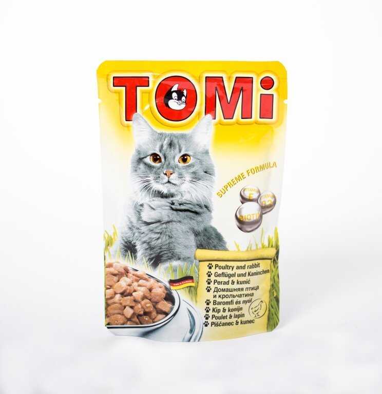 Tomi Pouch Tavşanlı ve Kanatlı Yetişkin Kedi Konservesi 100 Gr (20 Adet)