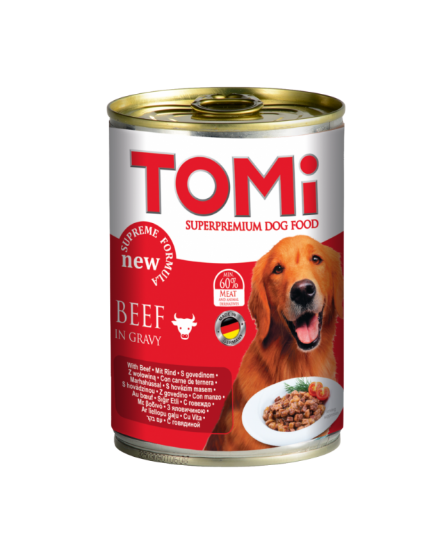 Tomi Sığır Etli Yetişkin Köpek Konservesi 400 Gr (24 Adet)