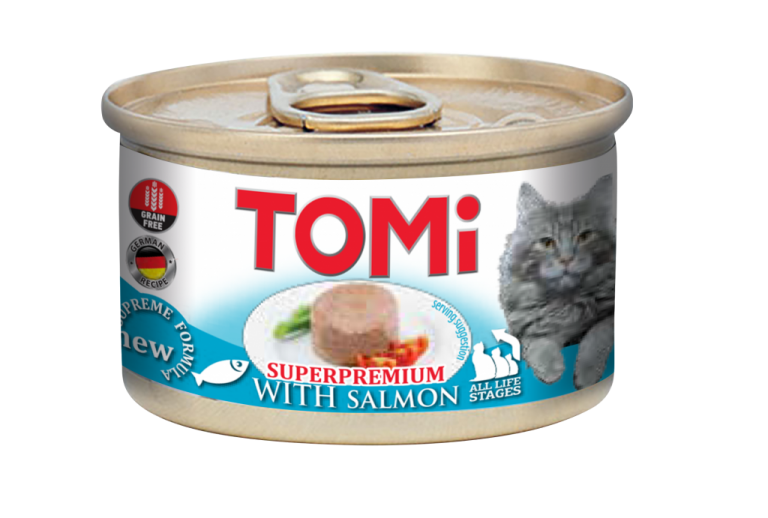 Tomi Somonlu Yetişkin Kedi Konservesi 85 Gr (12 Adet)