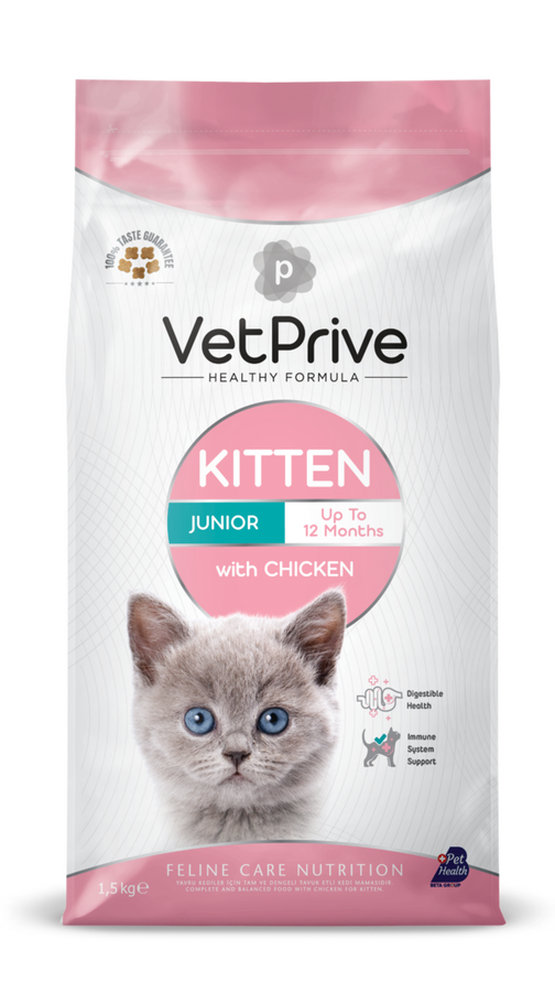 Vet Prive Kitten Tavuklu Yavru Kedi Maması 1,5 Kg