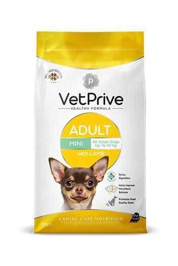 Vet Prive Kuzu Etli Mini & Küçük Irk Yetişkin Köpe Köpek Maması 3 Kg - Thumbnail