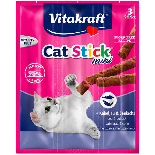 Vitakraft Cat Sticks Morino Balıklı Kedi Ödül Maması 3x18 Gr