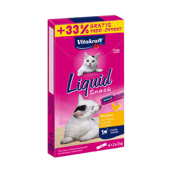 Vitakraft Kedi Sıvı Ödül Tavuk+Taurine 90gr+ 33(11