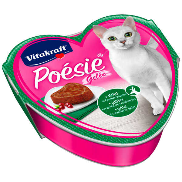 Vitakraft Poesie Jöle İçerisinde Av Hayvanlı ve Kızılcıklı Yetişkin Kedi Konservesi 85 Gr