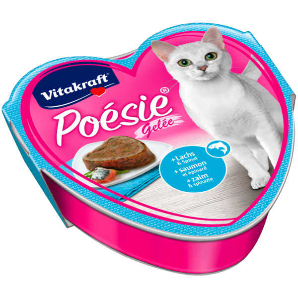 Vitakraft Poesie Jöle İçerisinde Somon ve HavuçluYetişkin Kedi Konservesi 85 Gr