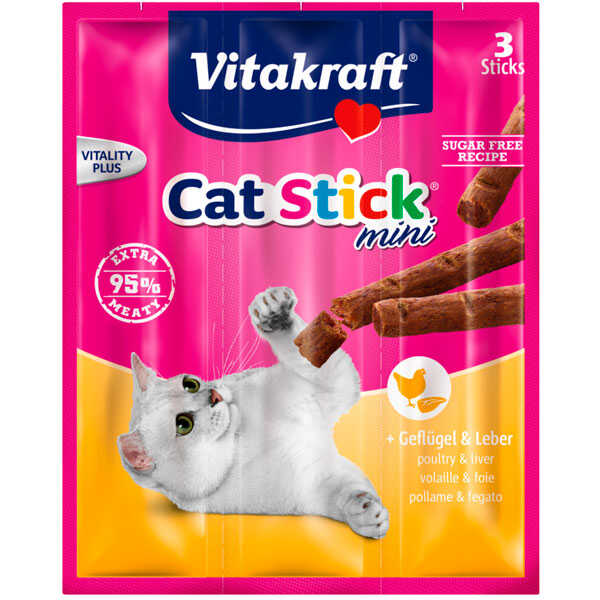 Vitakraft Stick Kümes Hayvanı Ve Cigerli Stick Kedi Ödülü 3x18 Gr