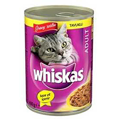 Whiskas Gravy Soslu Tavuklu Yetişkin Kedi Konservesi 12x400 Gr