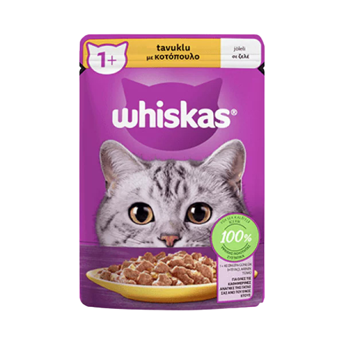 Whiskas Pouch Jöle İçinde Tavuklu Yetişkin Kedi Konservesi 85 Gr