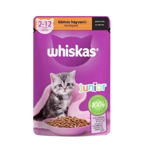 Whiskas Pouch Sos İçinde Kümes Hayvanlı Yavru Kedi Konservesi 85gr - Thumbnail