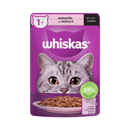 Whiskas Pouch Sos İçinde Somonlu Yetişkin Kedi Konservesi 85gr