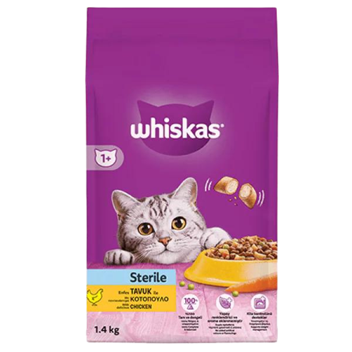 Whiskas Tavuklu ve Havuçlu Kısırlaştırılmış Kedi Maması 1,4 Kg