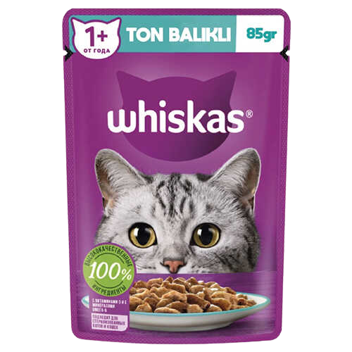 Whiskas Ton Balıklı Pouch Yetişkin Kedi Konservesi 85gr