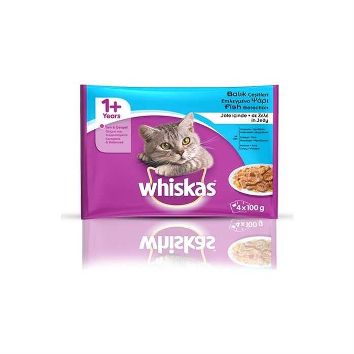 Whiskas Ton Balıklı Yetişkin Kedi Konservesi Pouch 4x100 Gr